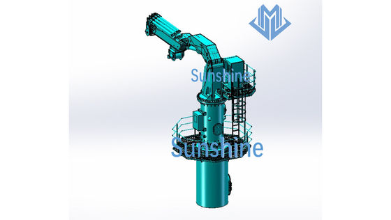 2.5t22m Marinekran elektrischen hydraulischen faltbaren Booms für Offshoreunterstützungsschiff