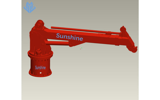 7t10m elektrischer Teleskopausleger-hydraulisches Marine Cranes For Mounting On-Schiff