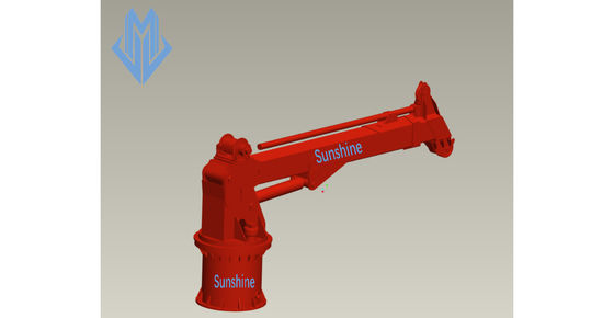 7t10m elektrischer Teleskopausleger-hydraulisches Marine Cranes For Mounting On-Schiff