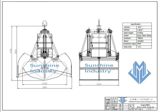 Maschinenhälftengreifer des Meters mit 12 Würfeln elektrischer hydraulischer für die Sandbehandlung