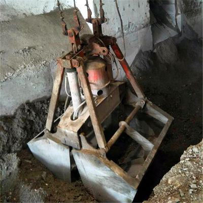 Vier Seil-mechanischer Maschinenhälften-Greifer für das Erz, welches das 18 Würfel-Meter behandelt