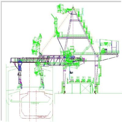Schraubenartiger Schiffs-Lader für den Massenmaterialtransport am Seehafen-Anschluss