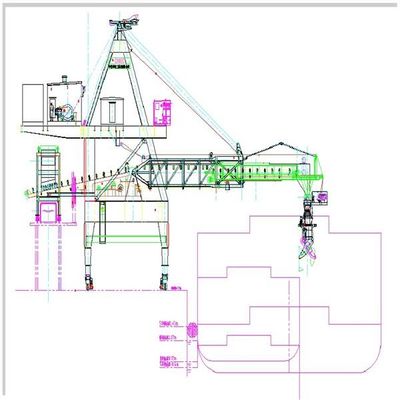 Kapazität 600 Tph-Gurt-Art Schiffs-Lader für die Massenmaterialien, die laden, um zu versenden