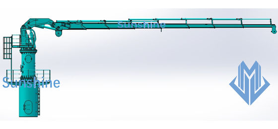 Marinekran des elektrischen hydraulischen faltbaren Booms installiert auf multi Zweckschiff